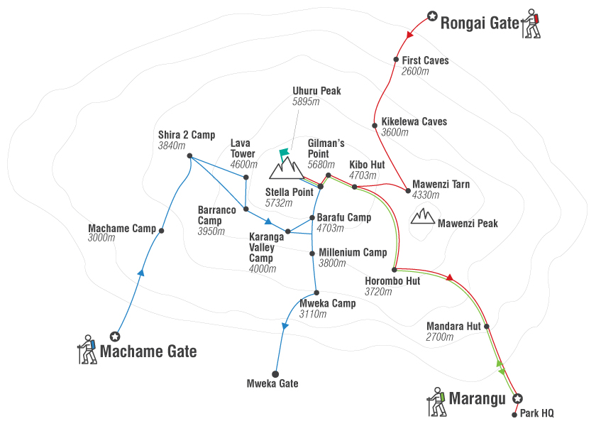 Kilimanjaro National Park Map